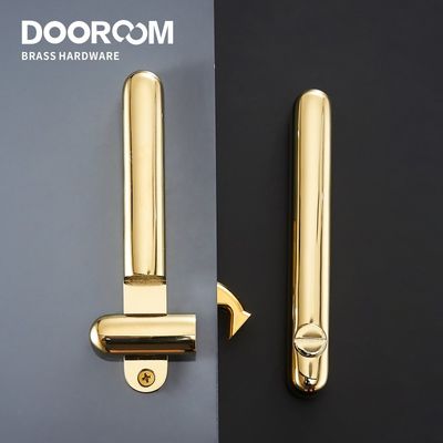 Qualität  Dooroom Sliding Door Brass Lock Set Handles Gold PVD Black Living Room Bathroom Balcony Interior Kitchen D185 D186 usine